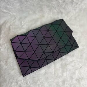 Bao Bao Geometric Black and Purple Women's Clutch